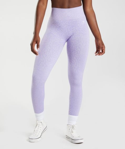 Legginsy Gymshark Adapt Animal Seamless Damskie Lawenda | PL 192OFY